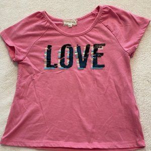 Girl's Pink Love T-Shirt
